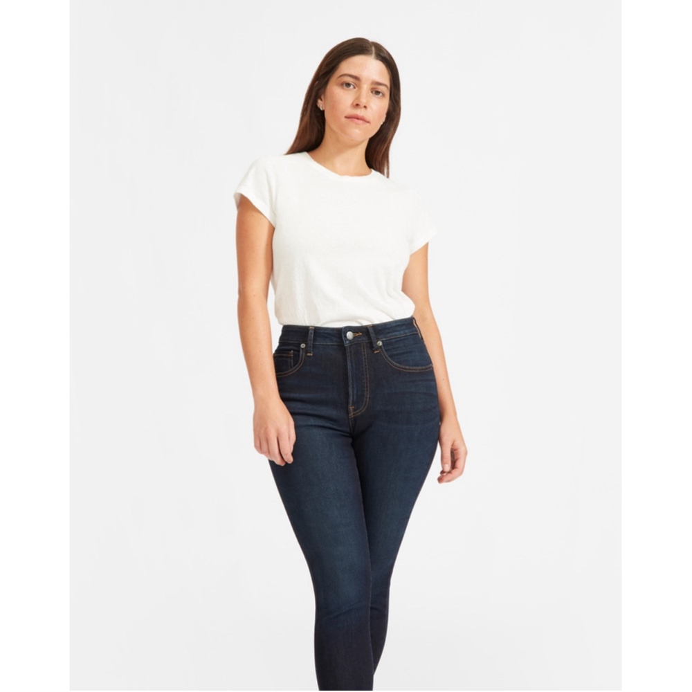 Everlane The Curvy Authentic Stretch High-Rise Skinny Jean Dark Wash Size 28 R